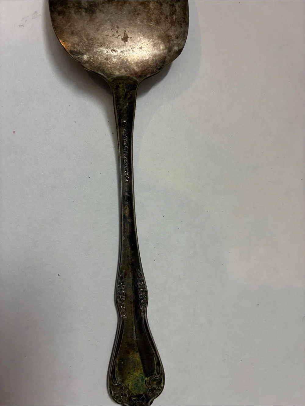 Vintage Holiday Serving Spoon - Seasonal Greetings Oneida Silversmith